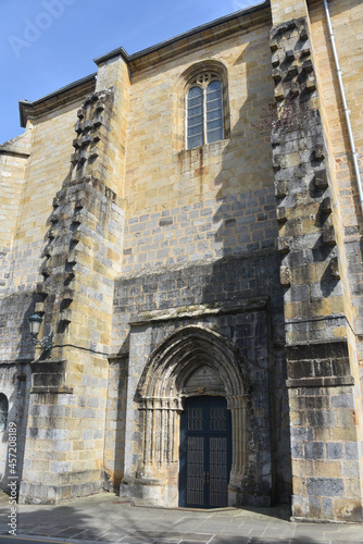 Guernica, Spain - 11 Sept 2021: "Iglesia parroquial de Santa María" in Guernica (Gernika)