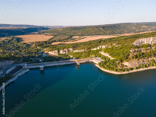 Aerial view of Aleksandar Stamboliyski Reservoir, Bulgaria © Stoyan Haytov