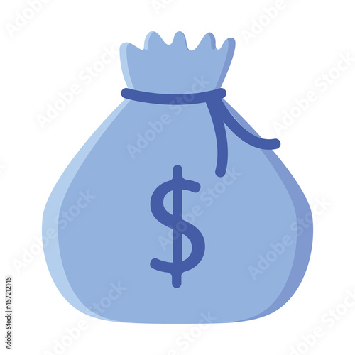 blue money bag