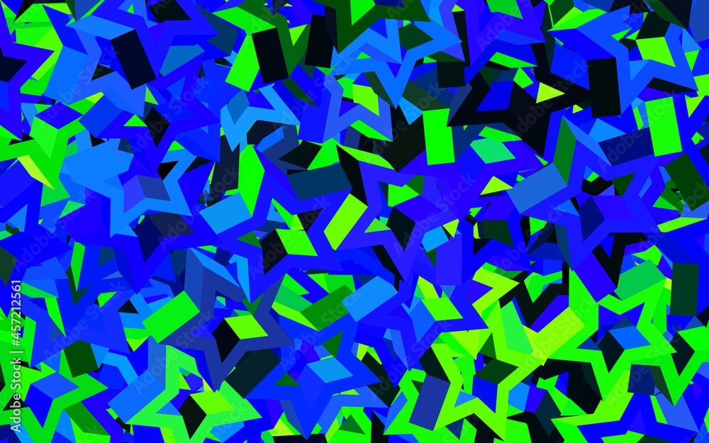 Dark Blue, Green vector template with sky stars. Dark Blue, Green vector template with sky stars.