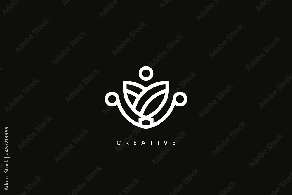 Abstract Agriculture Association Logo Design. Creative vector based icon template.
