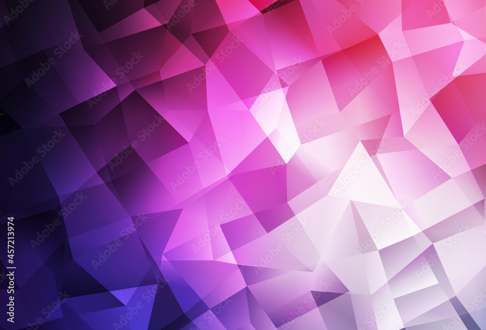 Obraz premium Dark Purple, Pink vector abstract polygonal template.