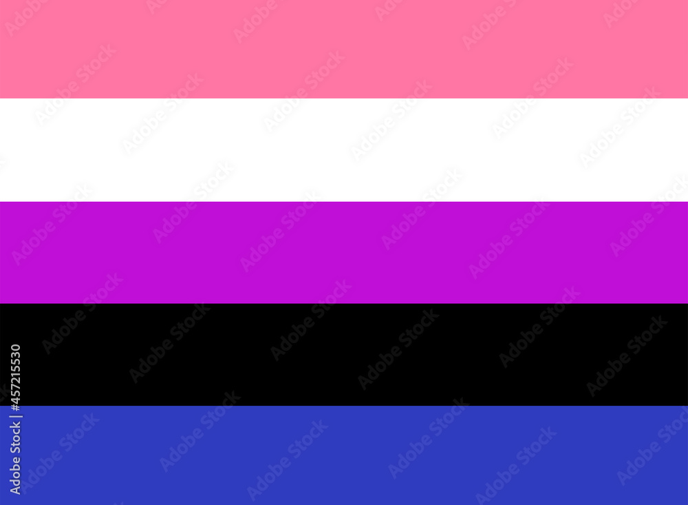 LGBTQ + Genderfluid Flag for the rights of pride and sexuality Vector LGBTQ + Genderfluid Flag for the rights of pride and sexuality Vector