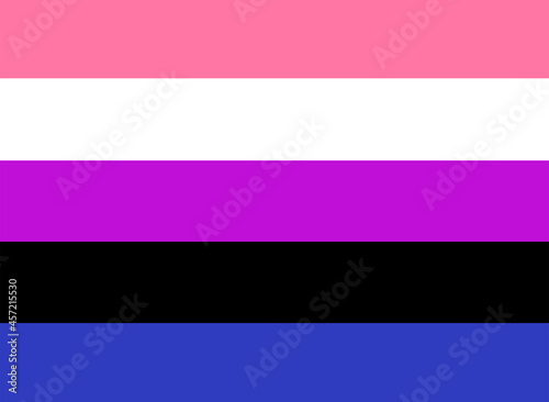 LGBTQ + Genderfluid Flag for the rights of pride and sexuality Vector