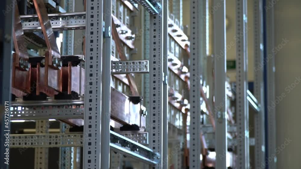 Big structures made of steel and copper, factory footage, industrial Big structures made of steel and copper, factory footage, industrial