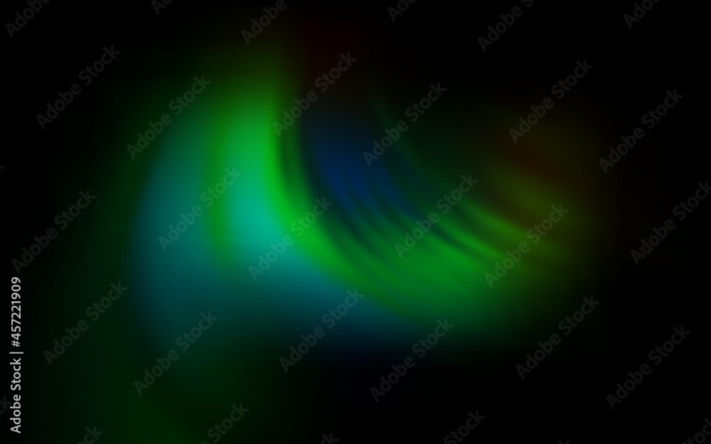 Dark Green vector glossy abstract background.