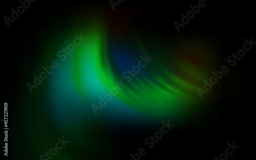 Dark Green vector glossy abstract background.