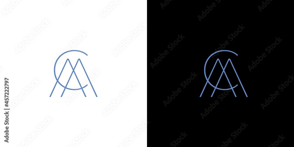 Modern and sophisticated CM letter initials logo design Modern and sophisticated CM letter initials logo design