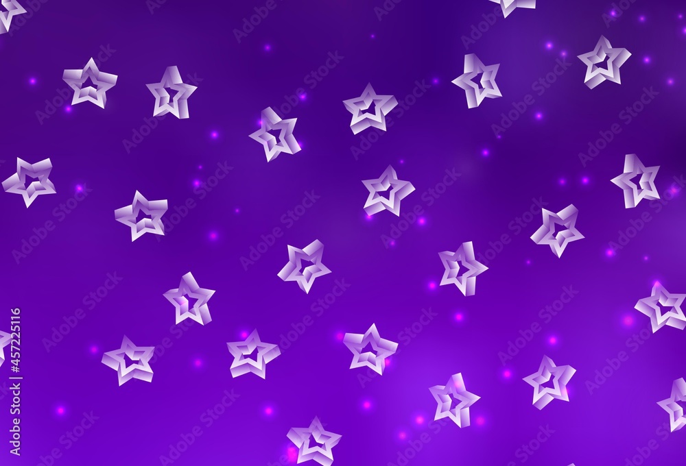 Dark Purple, Pink vector texture with beautiful stars. Dark Purple, Pink vector texture with beautiful stars.