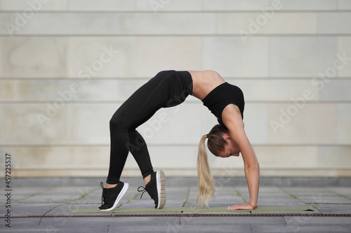 athletic woman with a flexible sexual body