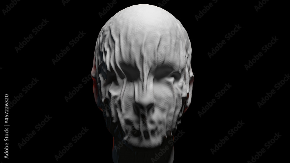 face close-up covered with cloth face close-up covered with cloth