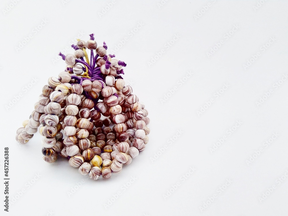 Wooden bracelet on isolated white background