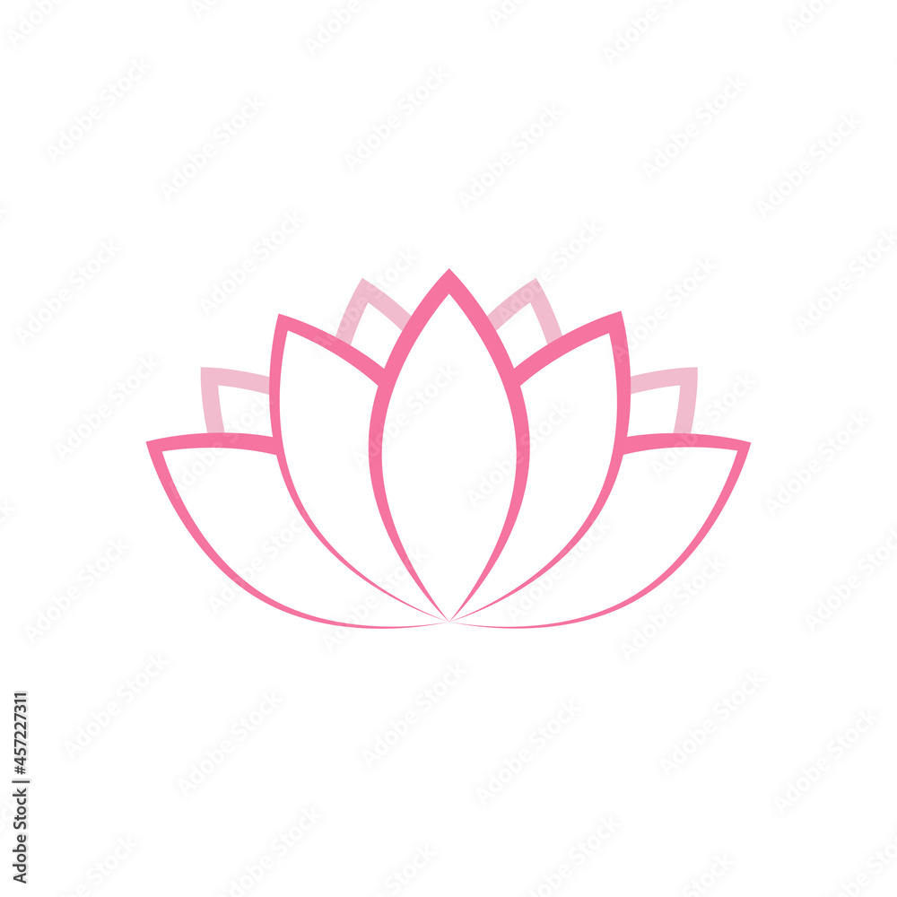 Lotus icon design template illustration isolated Lotus icon design template illustration isolated