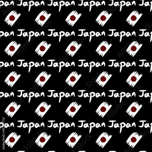 seamless pattern of text japan