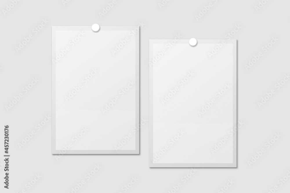 Blank Polaroid For Photo Frame Mockup. 3D Render. Blank Polaroid For Photo Frame Mockup. 3D Render.