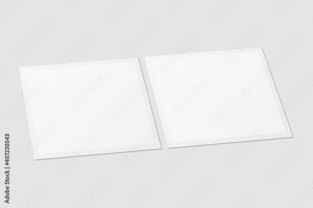 Blank Polaroid For Photo Frame Mockup. 3D Render. Blank Polaroid For Photo Frame Mockup. 3D Render.