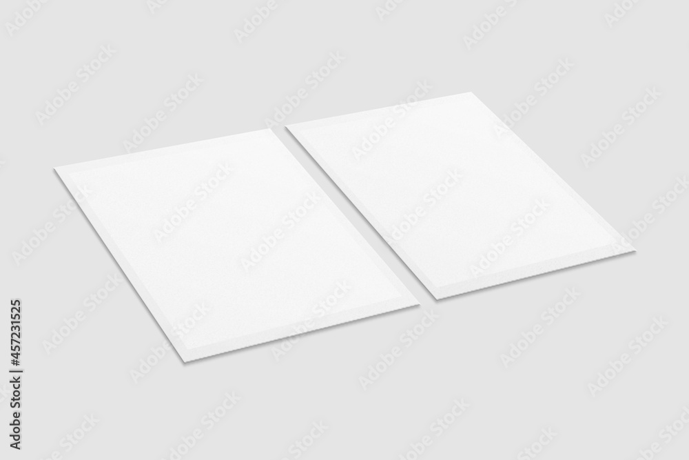 Blank Polaroid For Photo Frame Mockup. 3D Render. Blank Polaroid For Photo Frame Mockup. 3D Render.