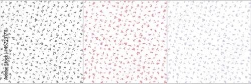 Set of 3 seamless geometric pattern for textile, ceramic tiles, and backgrounds