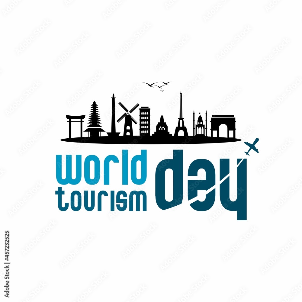vector illustration of tourism icon in the world tourism day