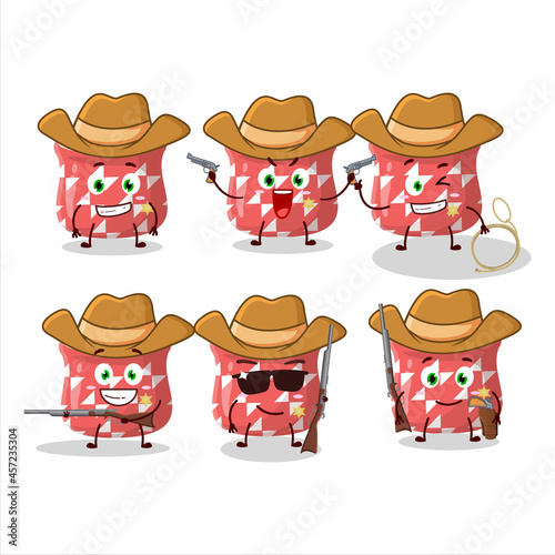 Cool cowboy dried ginger cartoon character with a cute hat
