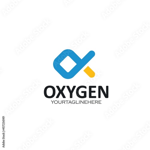 ox letter for oxygen icon vector concept design web