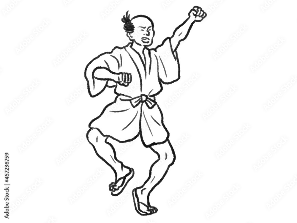 日本画タッチの怒っている人物イラストJapanese painting illustration The person is angry 日本画タッチの怒っている人物イラストJapanese painting illustration The person is angry