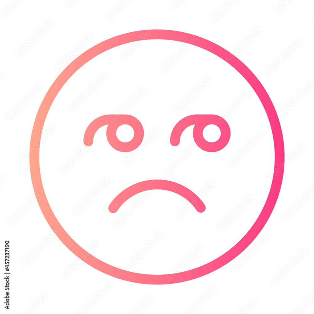 unhappy gradient icon unhappy gradient icon