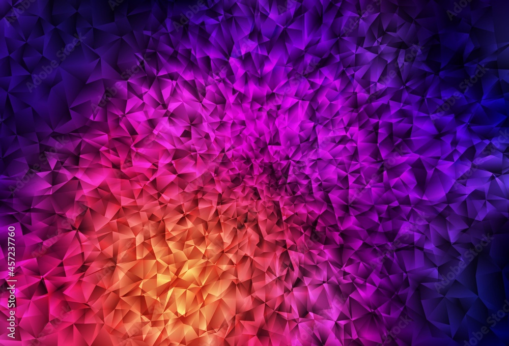 Fototapeta premium Dark Pink, Yellow vector polygon abstract layout.