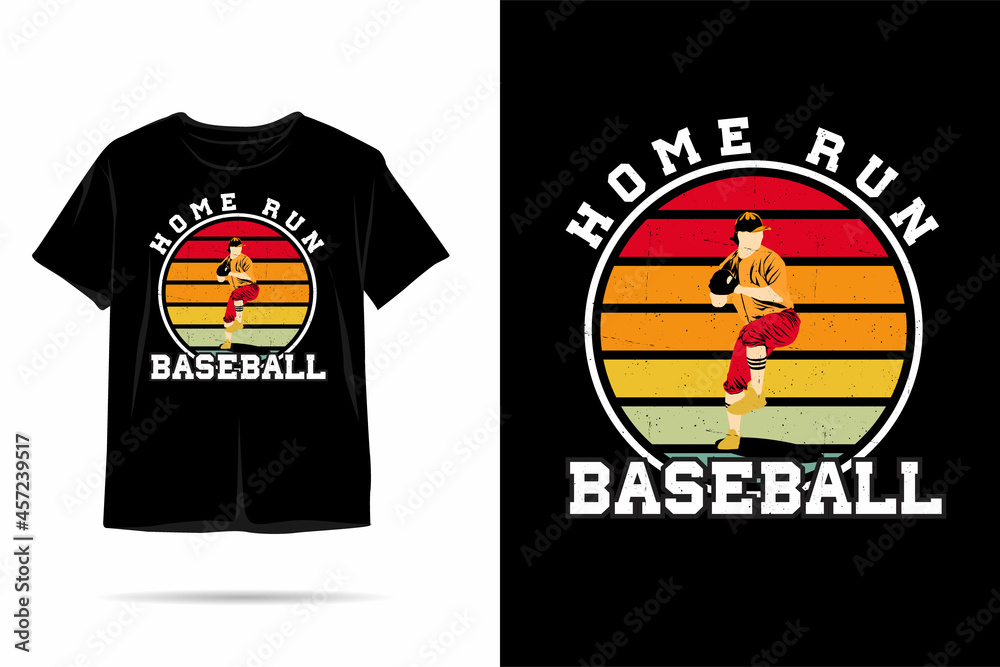 Baseball home run silhouette t shirt design Baseball home run silhouette t shirt design