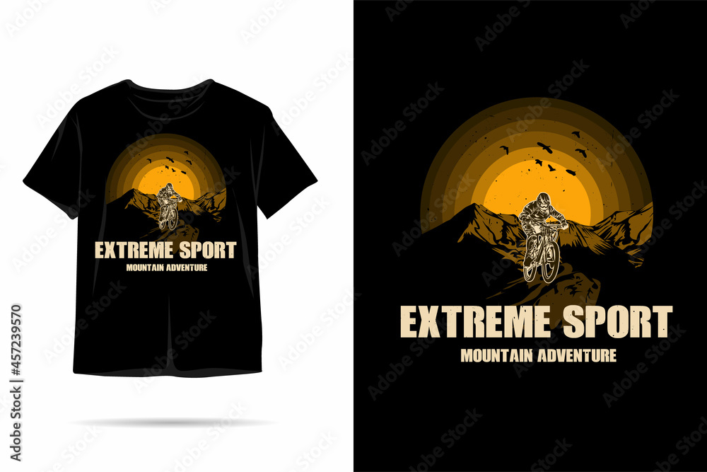 Extreme sport silhouette t shirt design