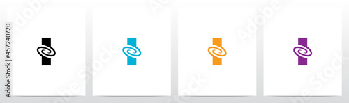 Swirl Vortex On Letter Logo Design I