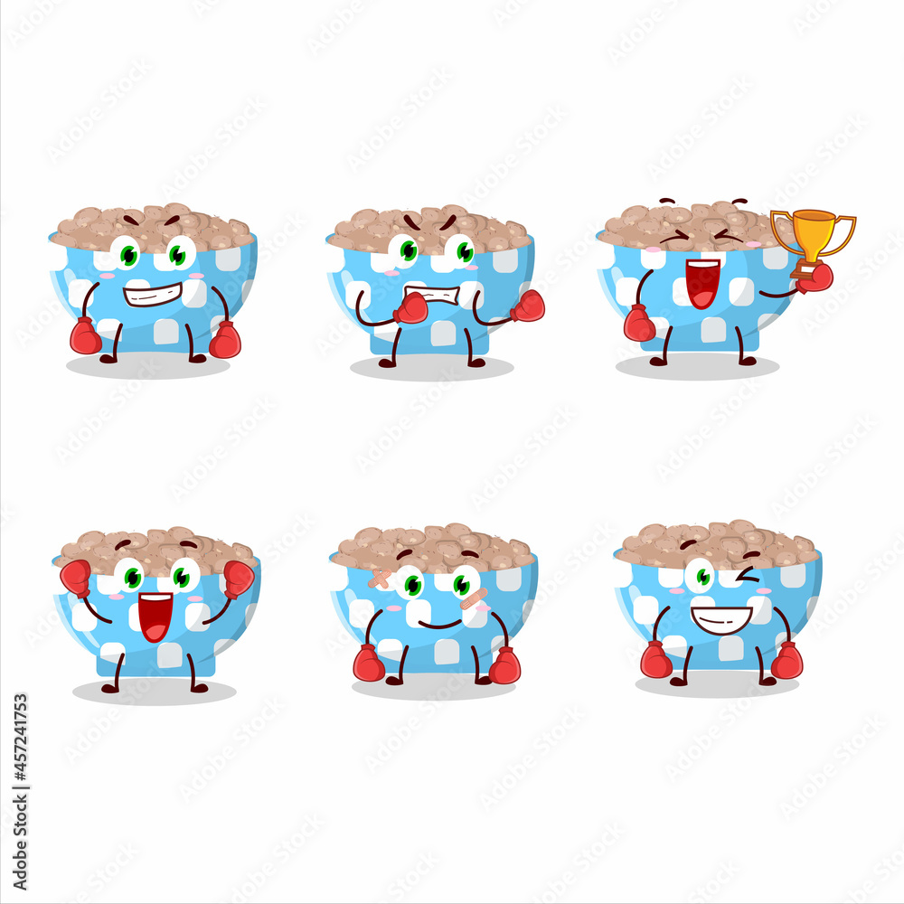 A sporty pinto beans boxing athlete cartoon mascot design A sporty pinto beans boxing athlete cartoon mascot design