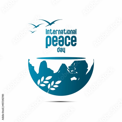 vector illustration of earth, world peace day