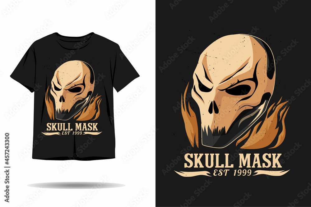 Skull mask silhouette t shirt design
