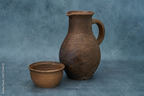       Ceramics, a ceramic product made with your own hands, made on a potter's wheel, a jug, a mug