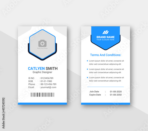 Creative business id card template with minimalist elements