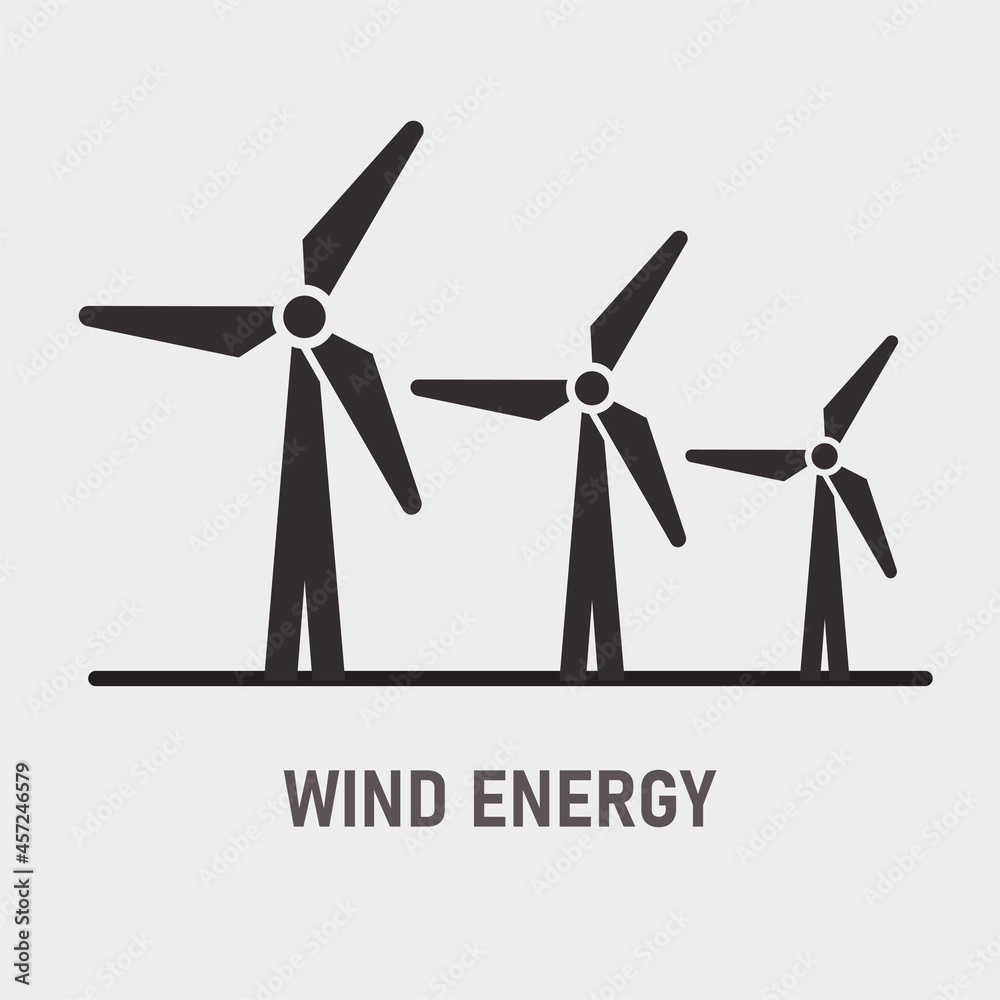Wind turbine generator on white background. Vector illustration. Wind turbine generator on white background. Vector illustration.