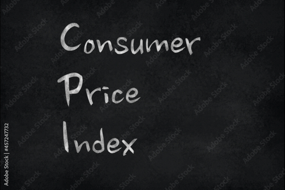Chalk writing on a slate board – Consumer Price Index Chalk writing on a slate board – Consumer Price Index