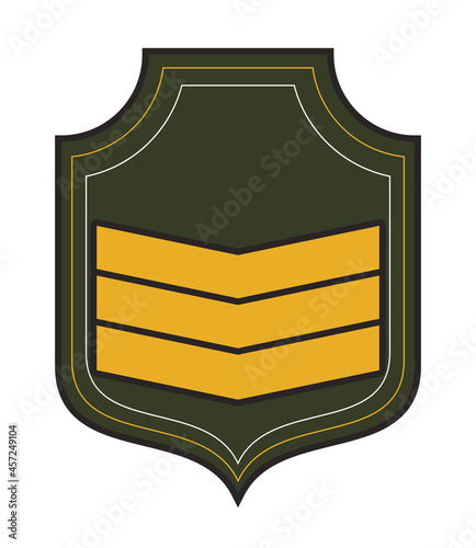 shield with stripes