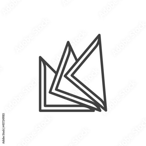 Stack of paper napkin line icon
