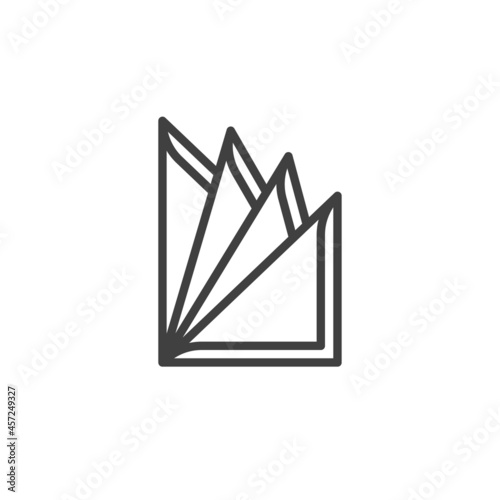 Paper napkin holder line icon