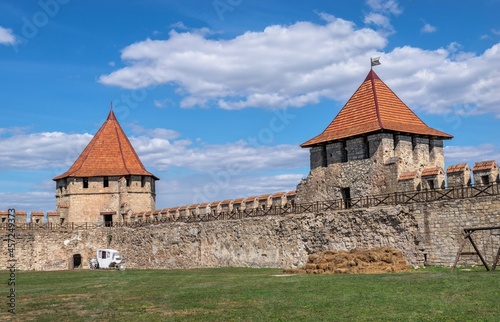 Fortress walls and towers of the Bender fortress, Moldova