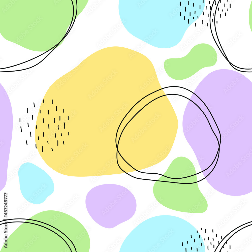 Hand drawn seamless modern abstract colorful pastel pattern. Cute vector line for paper, fabric, book, kids. Hand drawn seamless modern abstract colorful pastel pattern. Cute vector line for paper, fabric, book, kids.