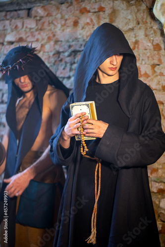 Franciscan monk conducts religious ceremony photo