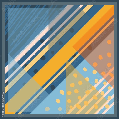 Pattern of hijab motif design with abstract design. Silk scarf pattern vector design inspiration