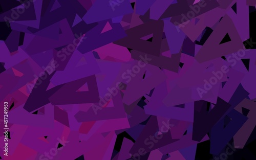 Dark Purple, Pink vector background with polygonal style.