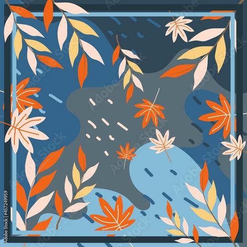 Pattern of hijab motif design with abstract design. Silk scarf pattern vector design inspiration