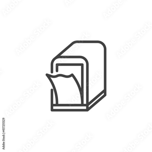 Napkin holder line icon