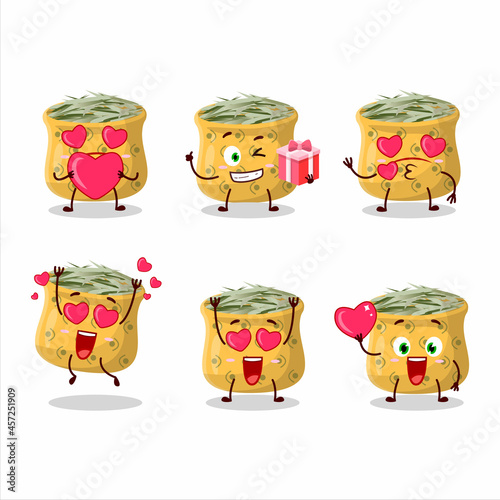 Rosemary cartoon in character with love cute emoticon