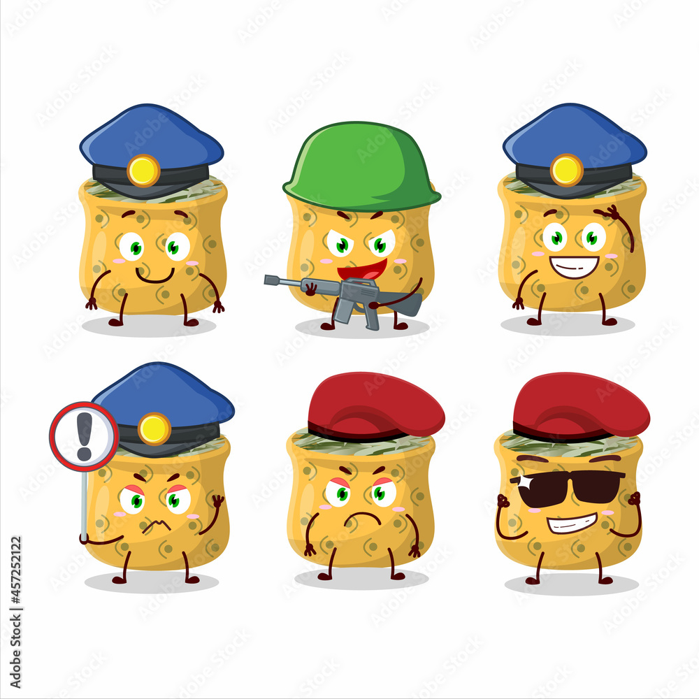 A dedicated Police officer of rosemary mascot design style